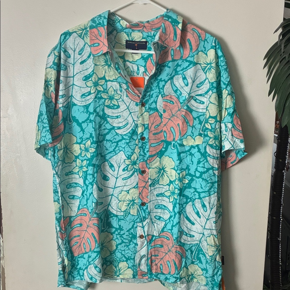 Margaritaville Tropical Leaf Print Shirt​